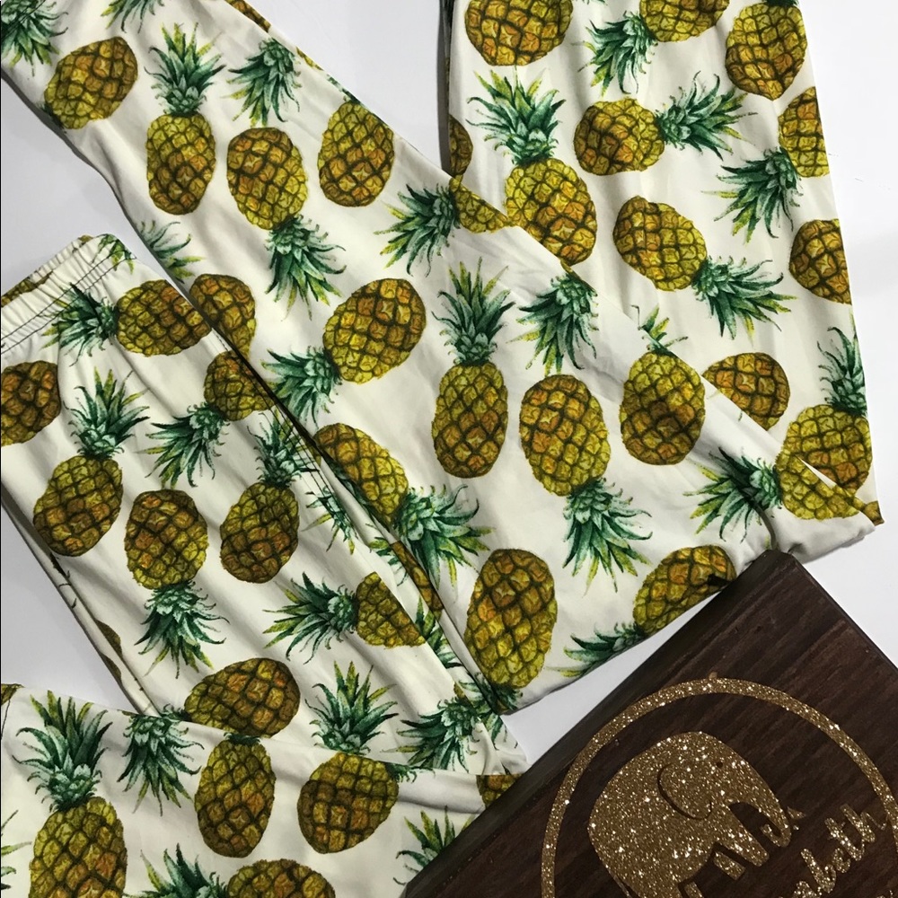 Mommy and me Pineapple buttery soft leggings